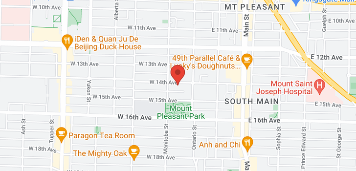 map of 46 W 14TH AVENUE